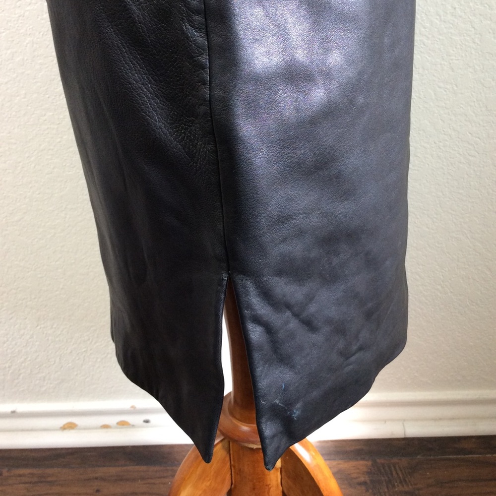 Soft Leather Sleeveless Back Dress - Picture 4 of 9